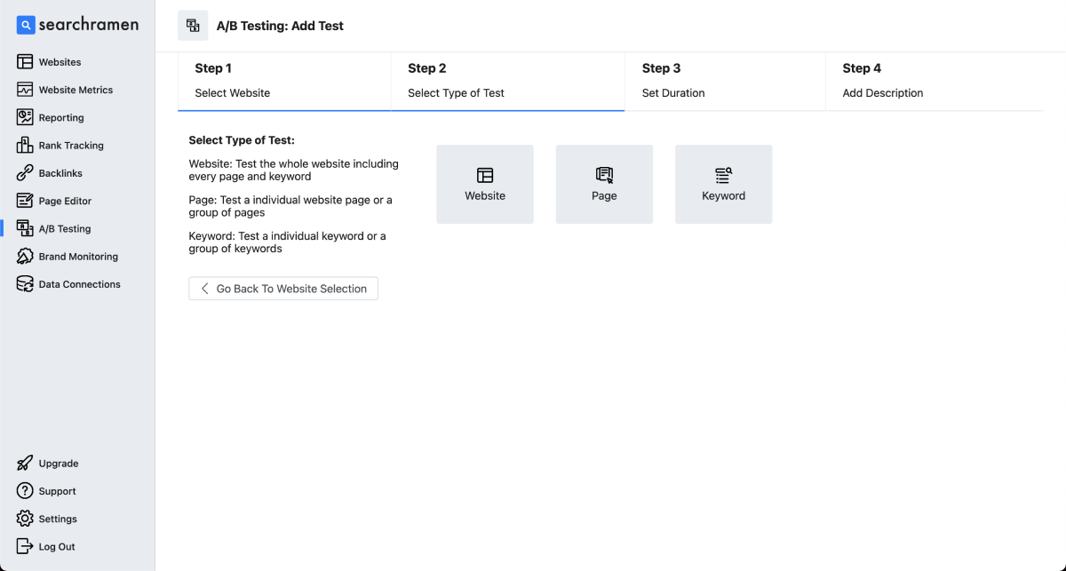 SEO AB Testing Feature by Searchramen